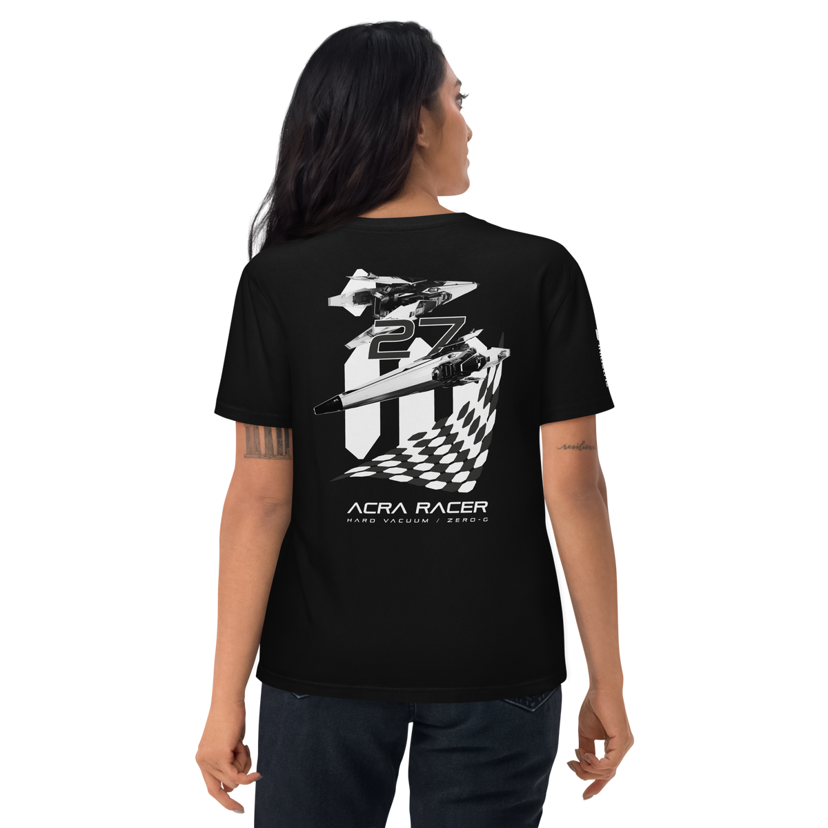 ACRA Racer Checkered Flag - Unisex organic cotton t-shirt - 01
